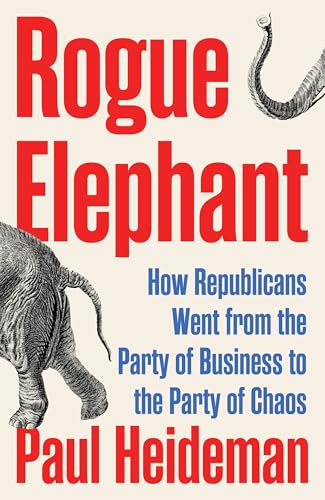 Book cover: “Rogue Elephant” with an elephant illustration and red text.