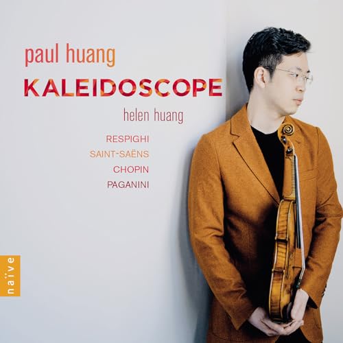 CD cover featuring violinist Paul Huang in a brown jacket.