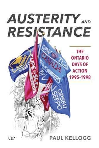 Book cover depicting union flags and a crowd, titled “Austerity and Resistance.”