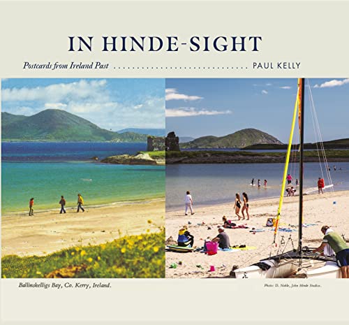 Book cover featuring two Irish beach scenes, people, and mountains.