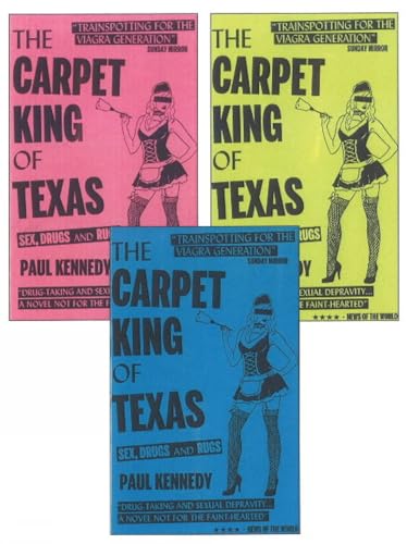 Book covers for “Carpet King of Texas” featuring a woman in lingerie.