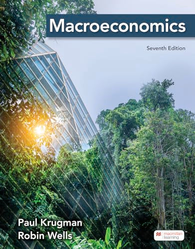 Textbook cover for "Macroeconomics," seventh edition, with a building image.