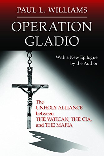 Book cover: "Operation Gladio" with a crucifix and shadowy hand.