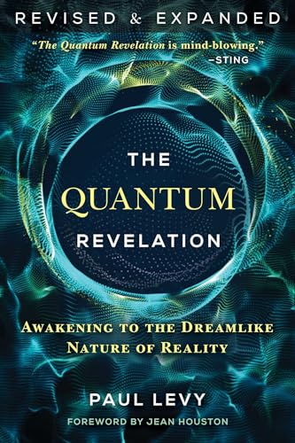 Book cover: "The Quantum Revelation" with swirling blue and teal energy design.