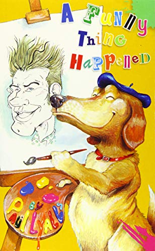 Cartoon of a dog painting a caricature of a man with a beret.
