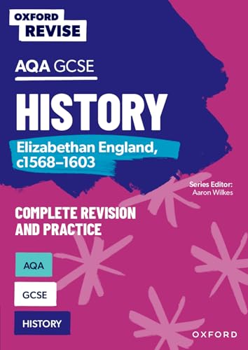 Textbook cover for AQA GCSE History: Elizabethan England, 1568-1603.