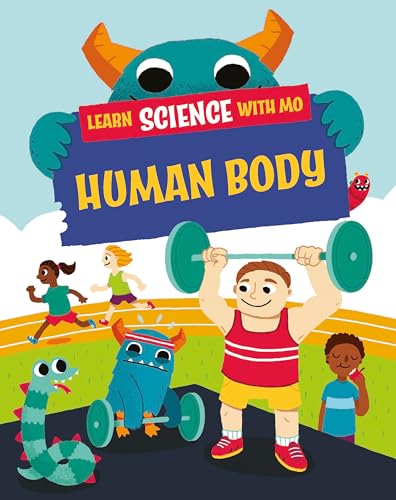 Book cover with cartoon monsters and children, titled “Human Body.”