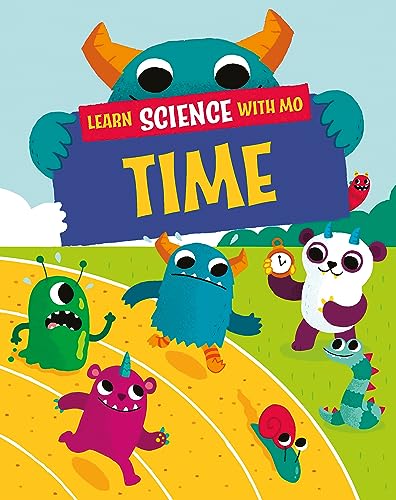 Colorful cartoon monsters and animals learn about time together.