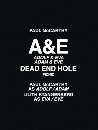 Black cover with white text listing "Paul McCarthy" and character names.
