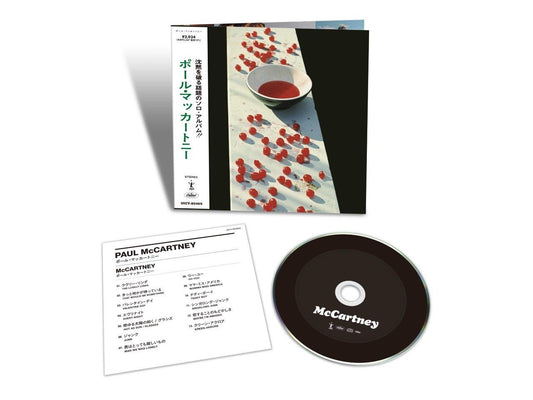 Paul McCartney's "McCartney" CD in jewel case with floral cover art.