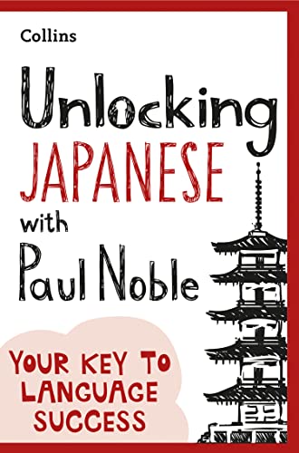 Book cover: "Unlocking Japanese with Paul Noble," featuring a pagoda.