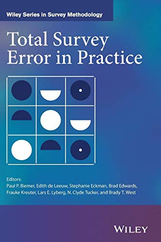 Book cover for "Total Survey Error in Practice" with abstract blue design.