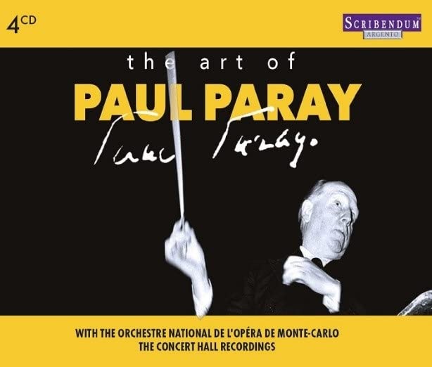 CD cover featuring conductor Paul Paray with orchestra, black and white image.