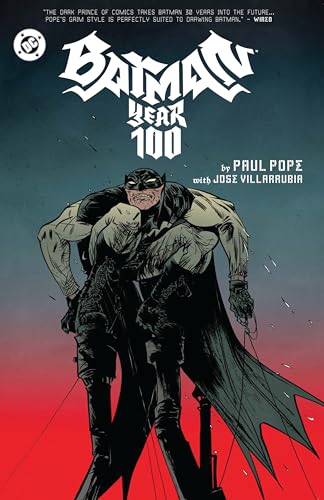 Comic book cover: Batman, aged and imposing, in a dark, gritty style.