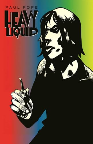 Book cover: black and white illustration of a man with rainbow background.