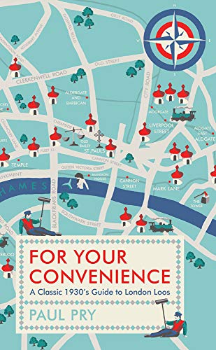 1930s London map showing public toilet locations, book cover detail.