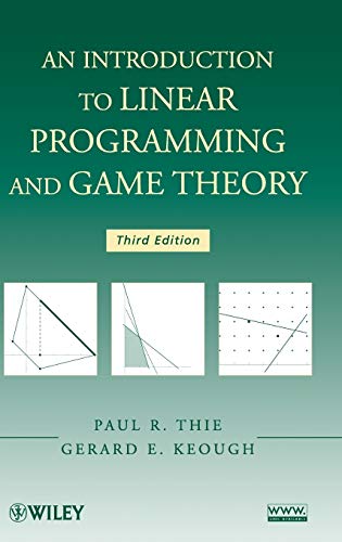 Book cover: "An Introduction to Linear Programming and Game Theory," third edition.