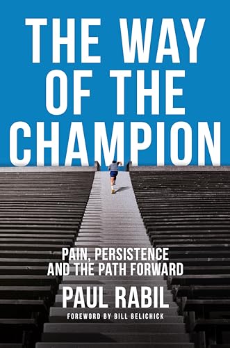 Book cover: "The Way Of The Champion" with a runner on stadium steps.