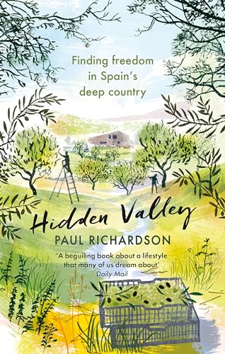 Book cover: painted landscape of a Spanish valley with olive trees.