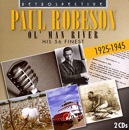 CD cover for Paul Robeson’s “Ol’ Man River” featuring a vintage photo collage.
