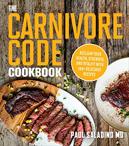 Cookbook cover featuring sliced steak and the title "The Carnivore Code Cookbook.