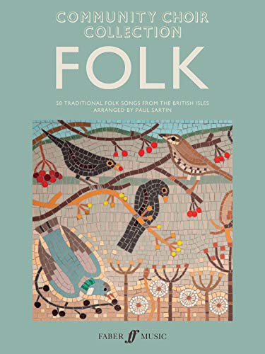 Sheet music cover with illustrated birds and floral mosaic design.