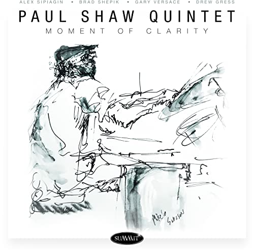 CD cover with abstract black and white sketch of a musician.