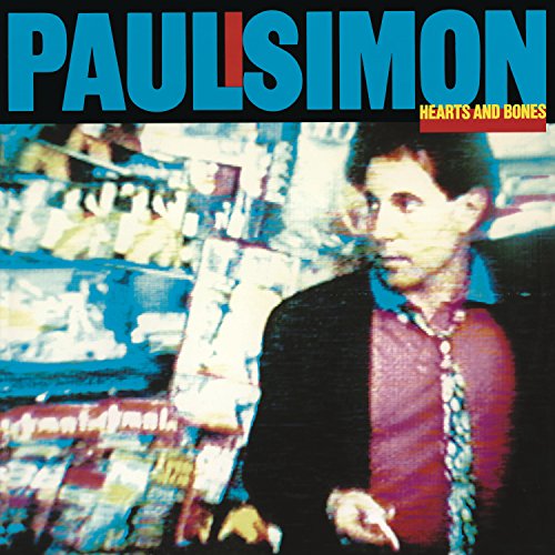 Paul Simon album cover, "Hearts And Bones," featuring a portrait of the artist.