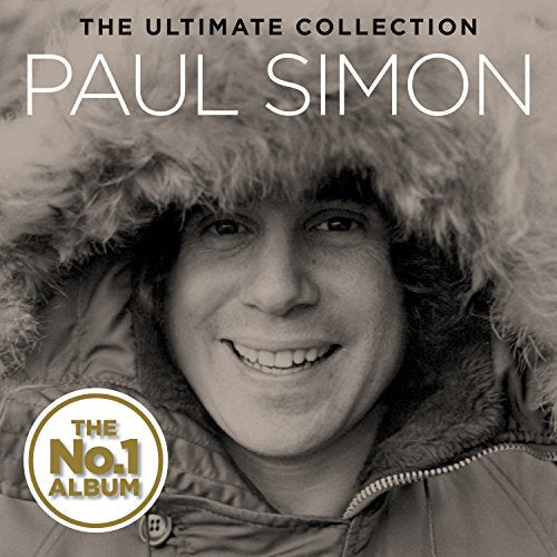 Paul Simon wearing a fur-lined parka hood on The Ultimate Collection album cover.