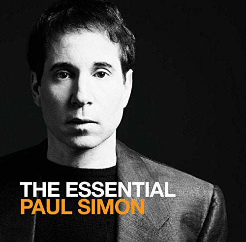 Black and white portrait of Paul Simon with album title text.