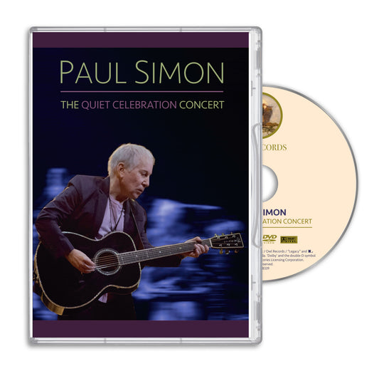Paul Simon DVD case and disc featuring Simon playing guitar.