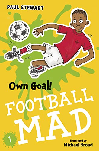 Book cover with illustration of a boy kicking a soccer ball.