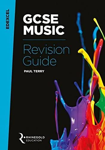 Edexcel GCSE Music Revision Guide cover with colorful paint splashes.