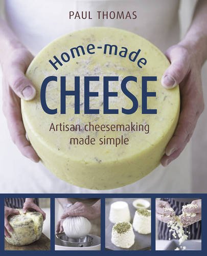 Book with cheese images, likely on a kitchen background, with a rustic or homespun theme.
