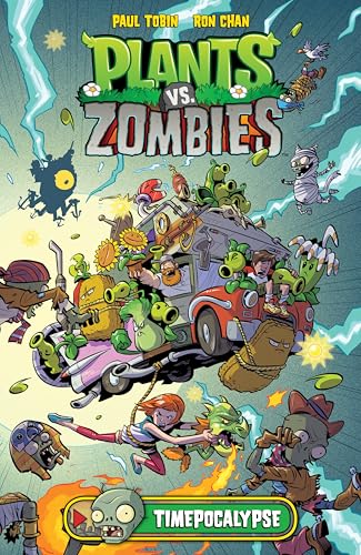 Plants vs. Zombies comic book cover featuring plants and zombies in battle.
