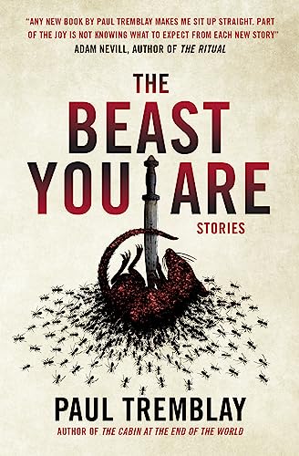 Book cover: red title, sword, and a creature surrounded by ants.