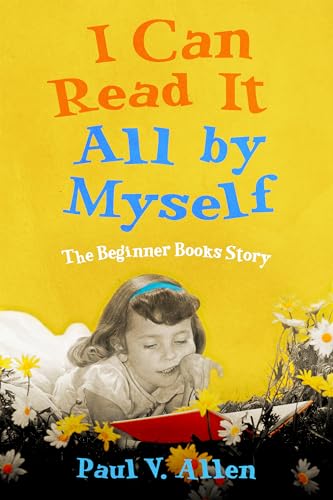Book cover: girl reading amongst flowers, yellow background, bold title.