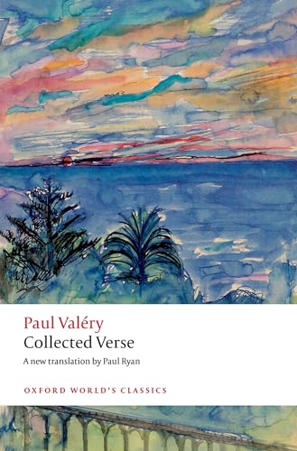 Book cover: “Collected Verse” by Paul Valéry with watercolor seascape.