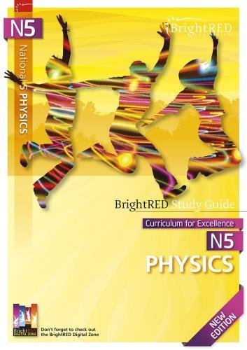 BrightRED National 5 Physics study guide cover with silhouetted figures.