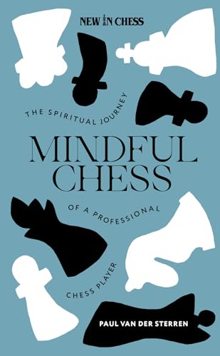 Book cover: "Mindful Chess" with black and white chess pieces.
