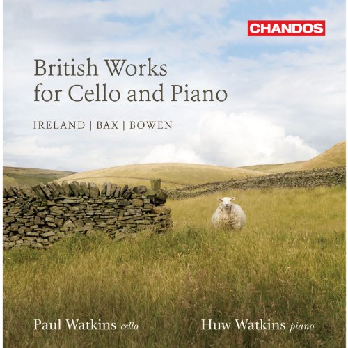 CD cover: rolling hills, stone wall, sheep, and text “British Works”.