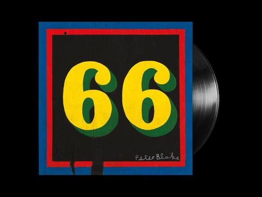 Vinyl record cover featuring the number 66 in yellow on a black background.
