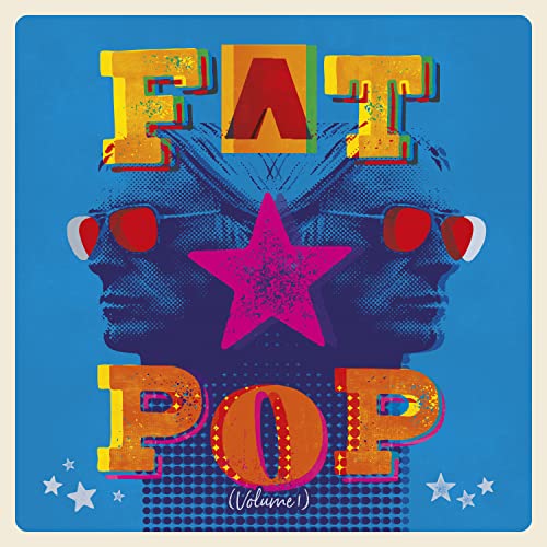 Album cover for Paul Weller’s “Fat Pop (Volume 1)” with split portrait and star.