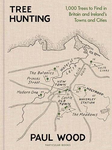 Book cover: “Tree Hunting” with a sketched map of Edinburgh.