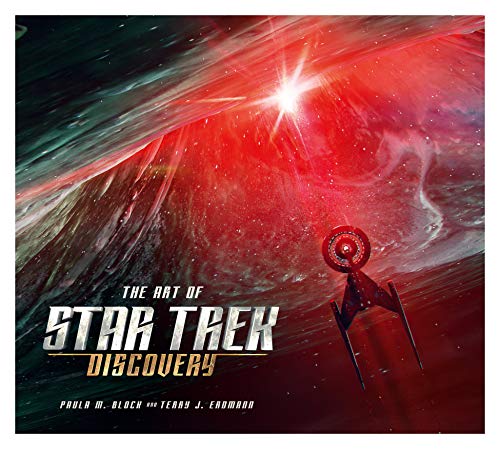 Book cover for "The Art of Star Trek: Discovery" with spaceship art.