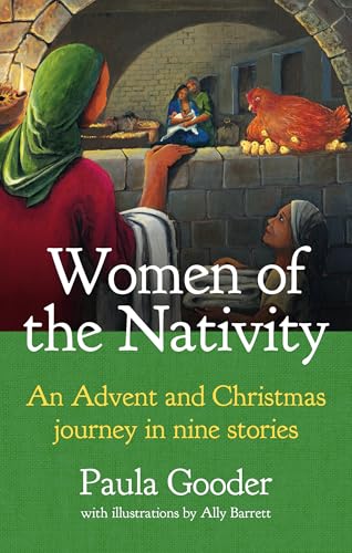 Book cover depicting women from the Nativity story in illustrated scenes.
