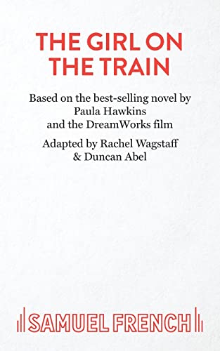 Book cover for "The Girl On The Train" with red text on white.