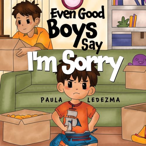 Book cover showing a sadCCC sad boy with a toy boat and another boy.