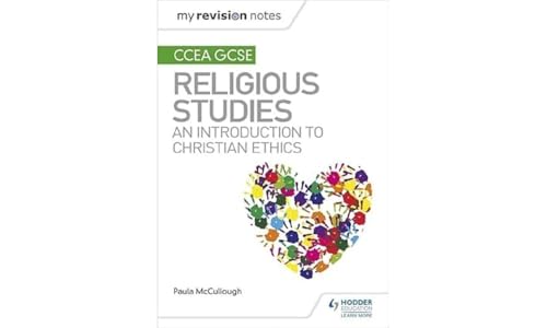 Book cover: “My Revision Notes CCEA GCSE Religious Studies” with a heart design.