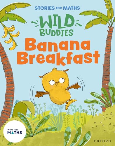 Book cover: yellow bird character amongst banana trees and foliage.
